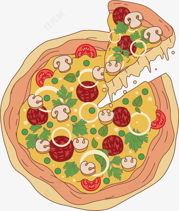 海鲜浓郁芝士披萨