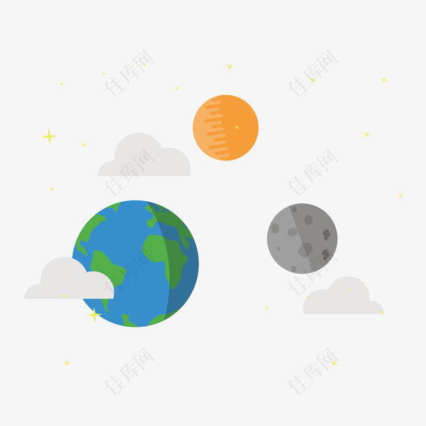 矢量地球和星球
