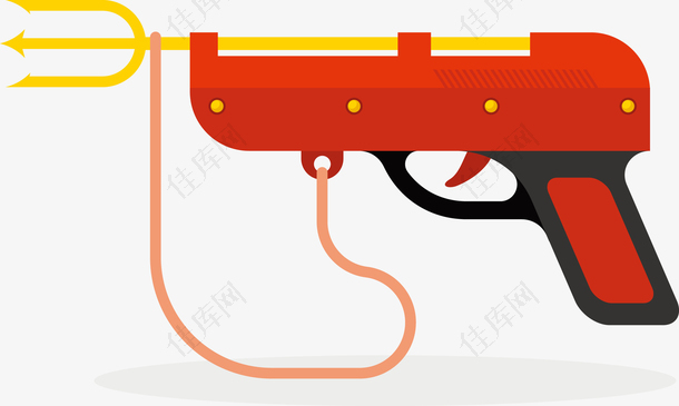 红色创意玩具手枪