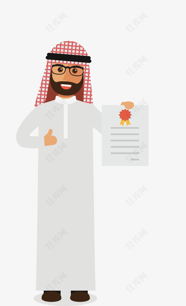 卡通商务阿拉伯人设计