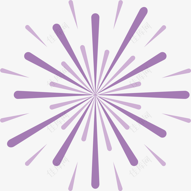 矢量图紫色的烟花