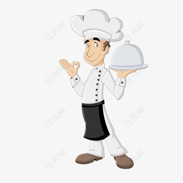 卡通厨师职业人物设计