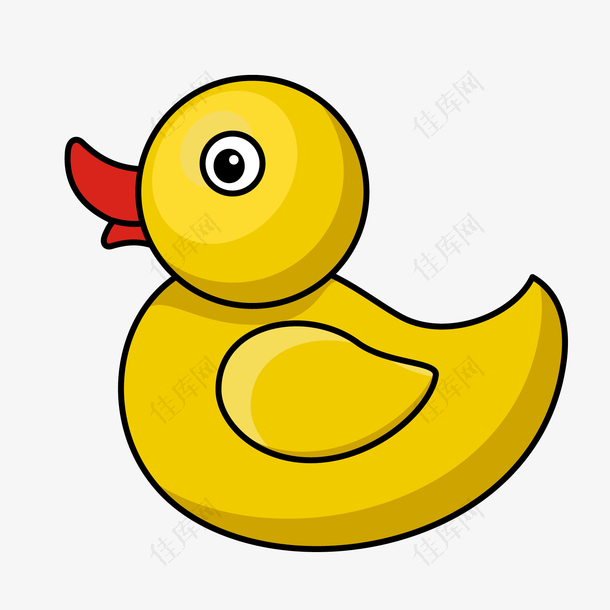 手绘黄色小鸭子设计