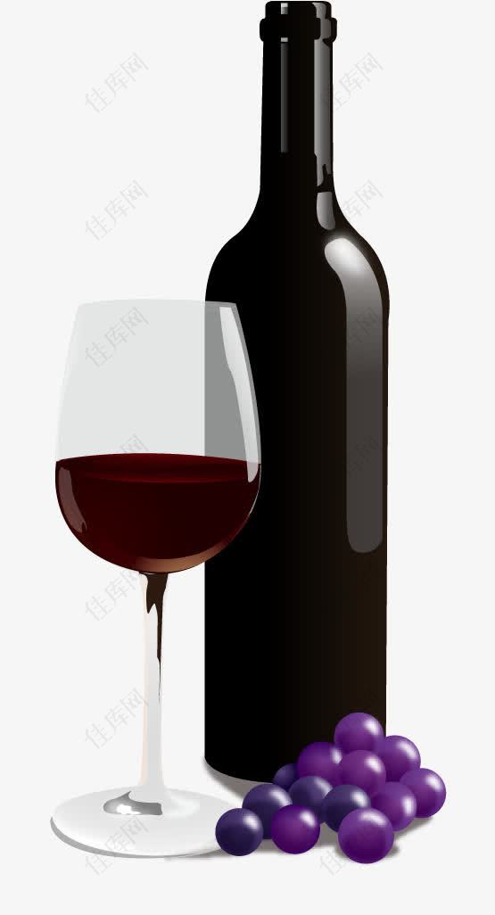 矢量葡萄和葡萄酒