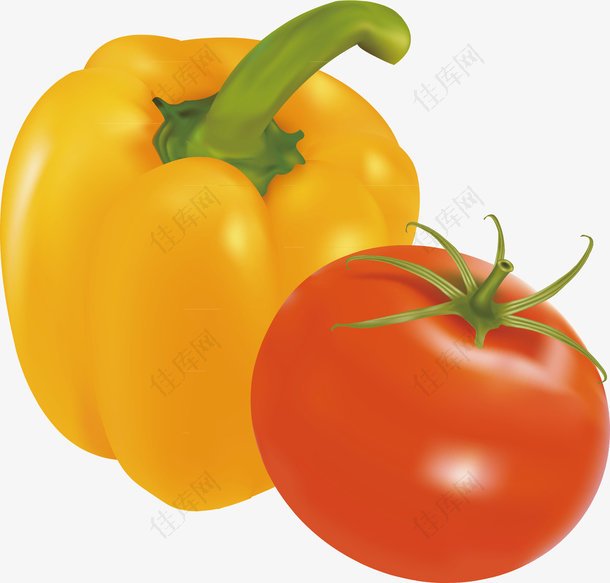 菜椒与西红柿图片