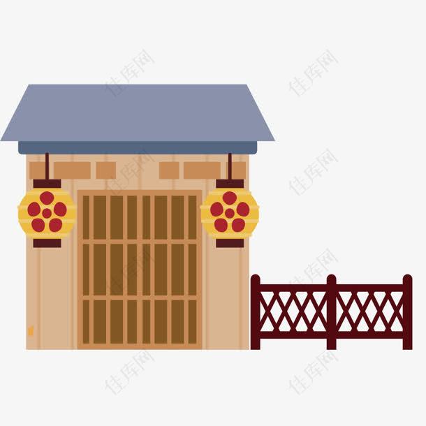 中国古代建筑客栈素材