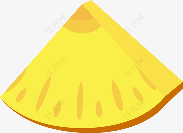 切片三角形矢量菠萝