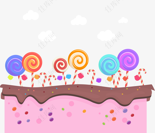 彩色糖果设计素材