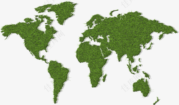 绿色清新环保地图