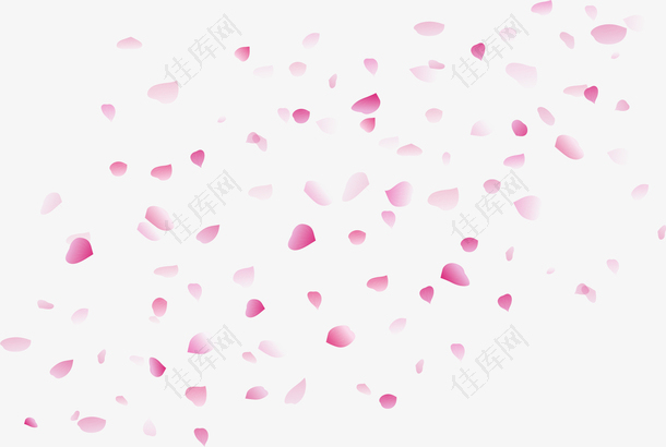 浪漫漂浮粉红樱花