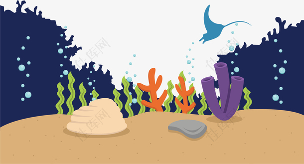 海底沙滩海洋生物