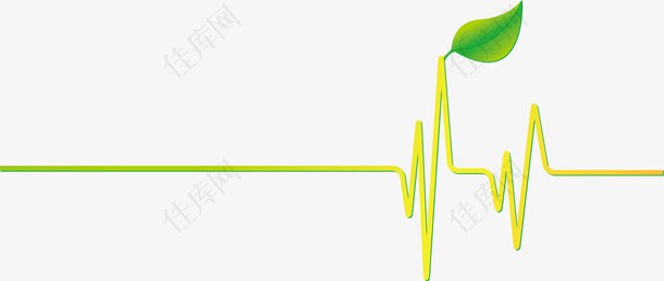 长绿叶的心电图