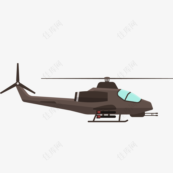 卡通直升机PNG下载