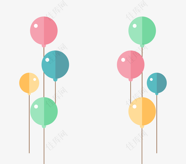 彩色气球装饰框