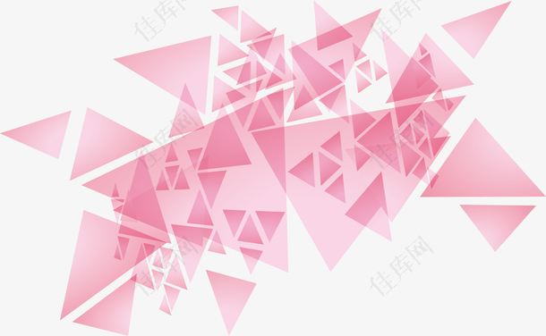 粉红色三角形几何花纹