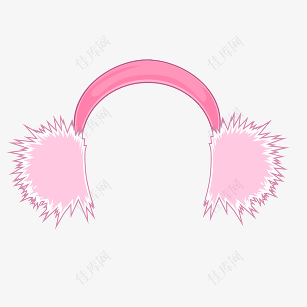 粉色女性耳罩