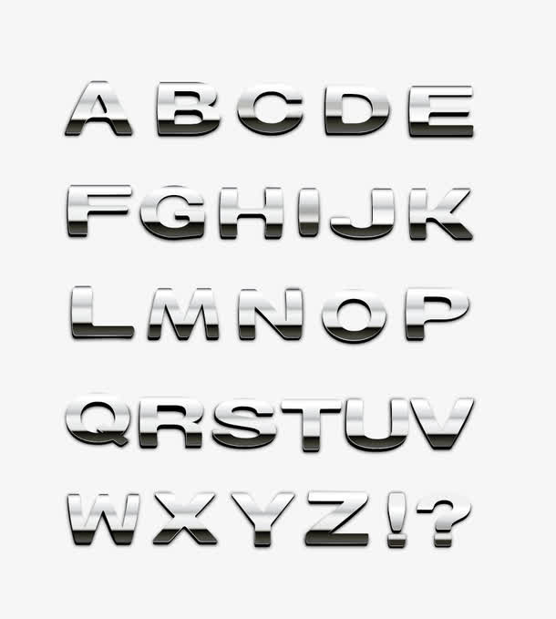 金属字母图片-金属字母设计素材-金属字母素材免费下载-万素网