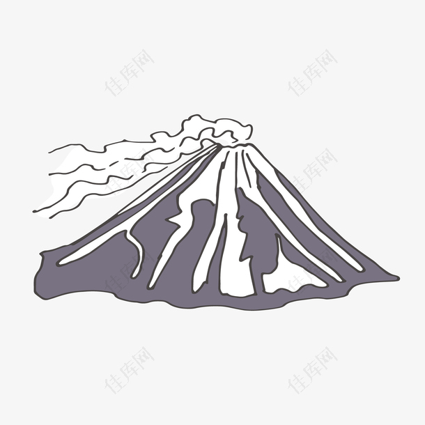 灰色纹理火山元素