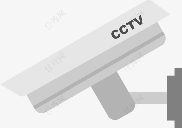 一个灰色CCTV摄像头