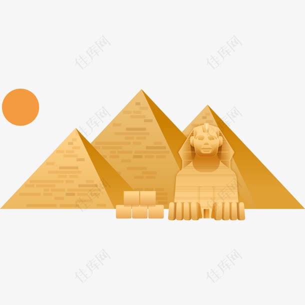卡通埃及旅游景点设计