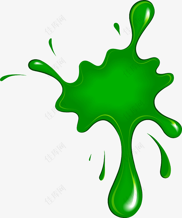 绿色油漆滴