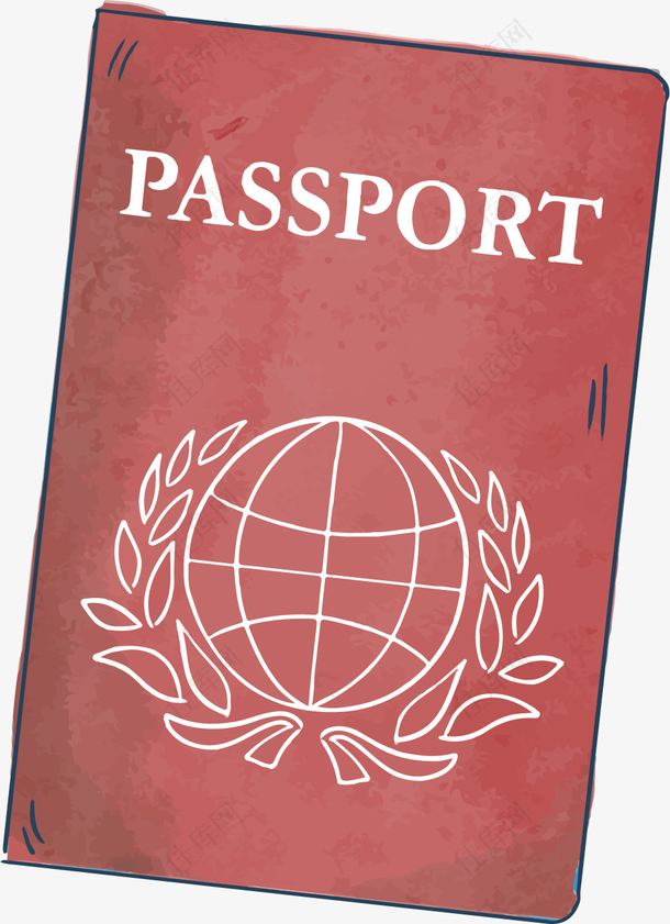 卡通护照矢量图下载