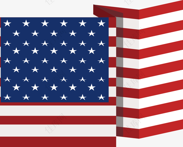 卡通美国国旗设计