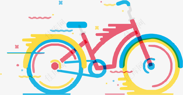 彩色创意自行车