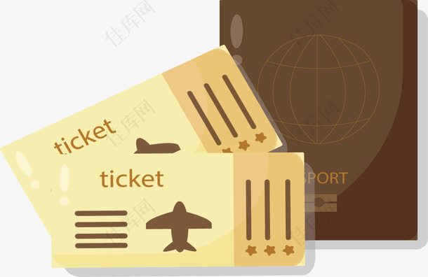 旅游出行机票护照