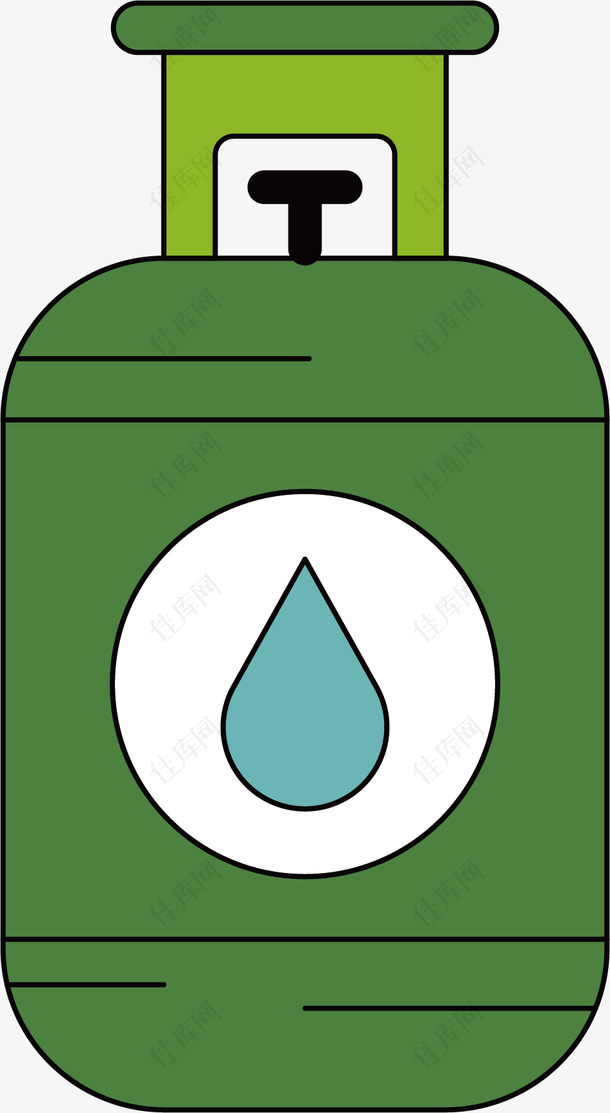 简约煤气罐设计图标