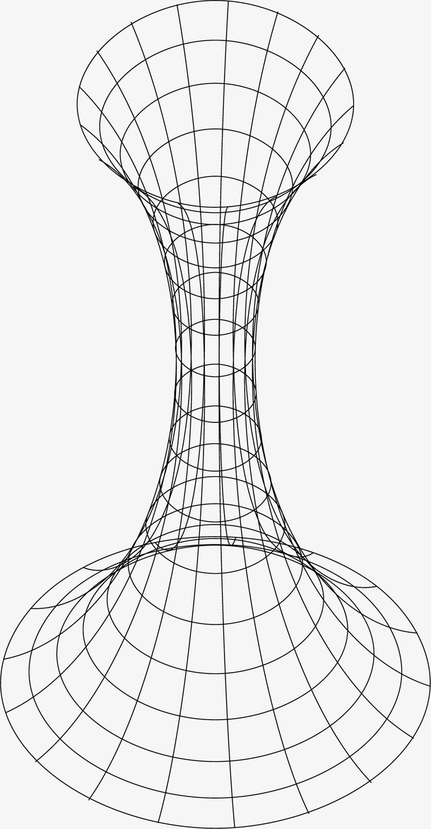 喇叭形网状几何矢量创意抽象线条