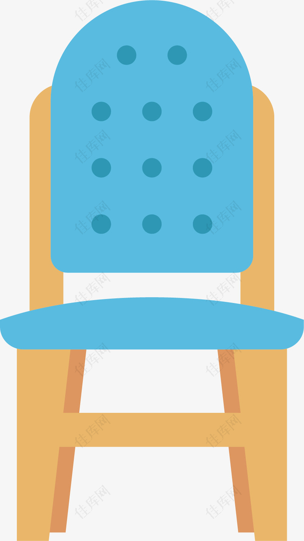 矢量图蓝色的凳子