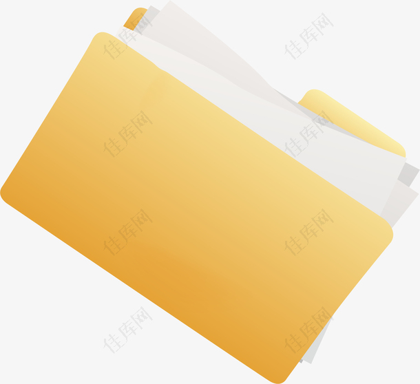 矢量黄色文件夹免费素材