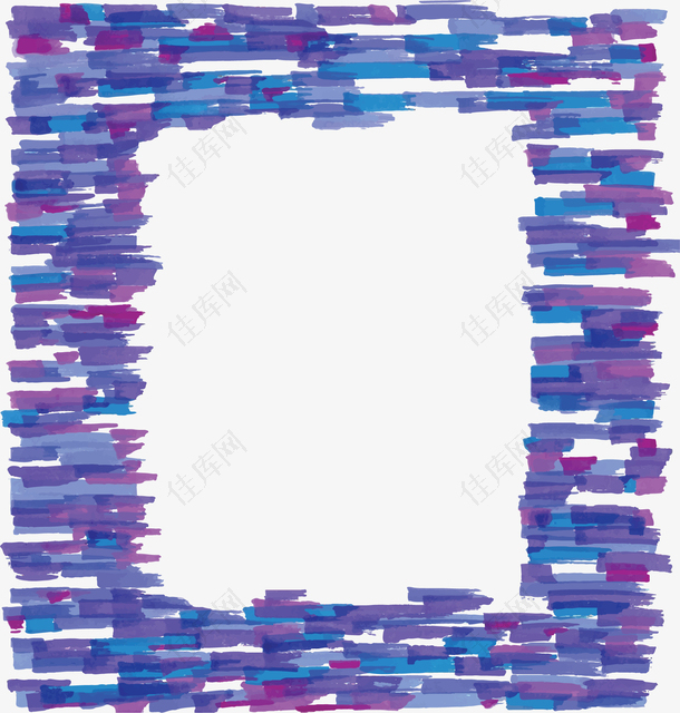蓝紫色抽象条纹边框