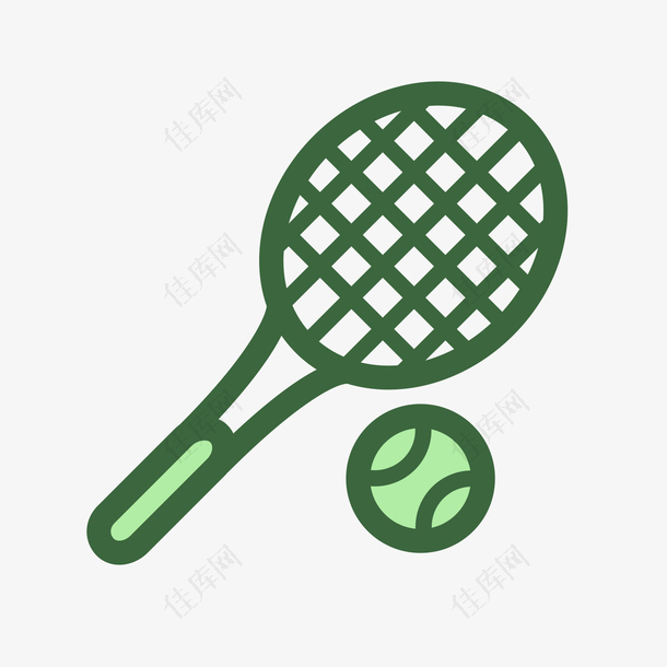 灰色手绘圆弧网球元素
