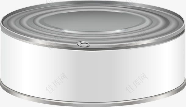 白色罐头盒设计矢量素材下载