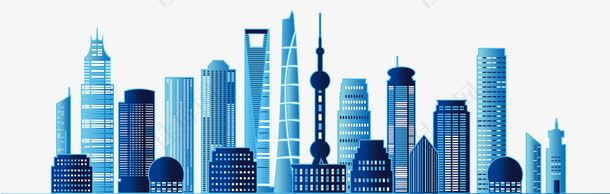矢量手绘上海城市建筑插画