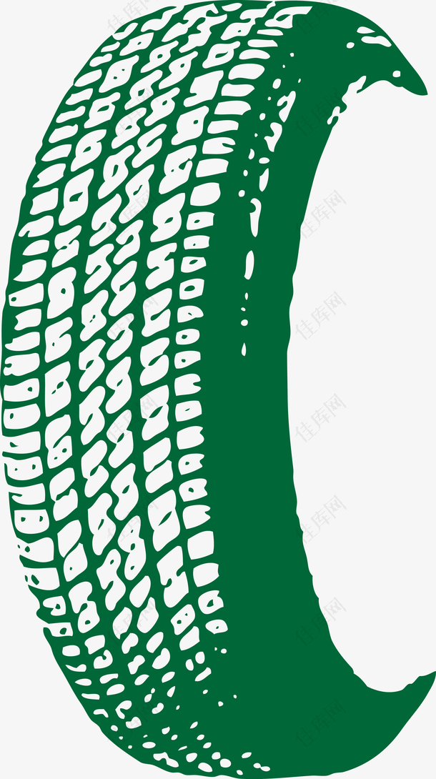 绿色矢量轮胎png图