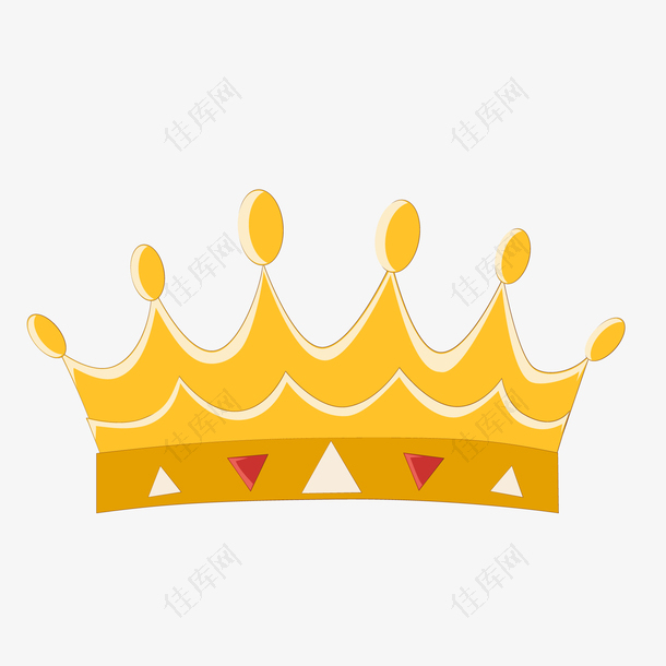 卡通金色公主的王冠设计