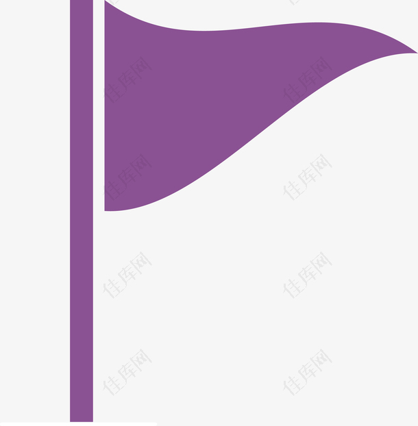 紫色三角形旗子素材图