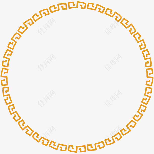 中国风纹理装饰矢量圆环素材