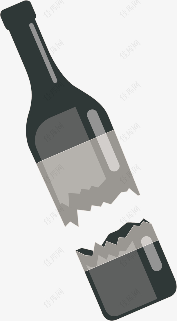紫黑色葡萄酒酒瓶