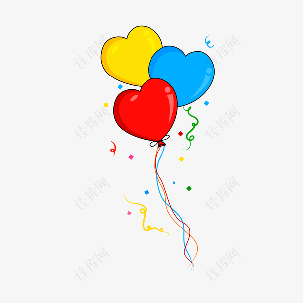 卡通彩色的装饰气球