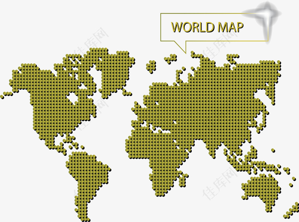 黄色波点世界地图