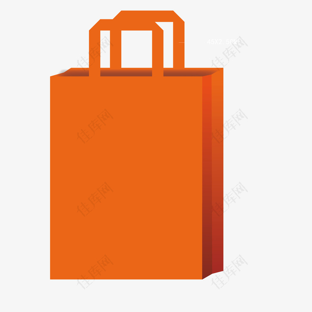 橘色简约环保手提袋