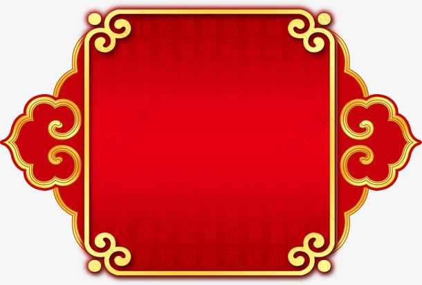 红色底纹边框淘宝素材节日元