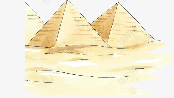 手绘风埃及金字塔
