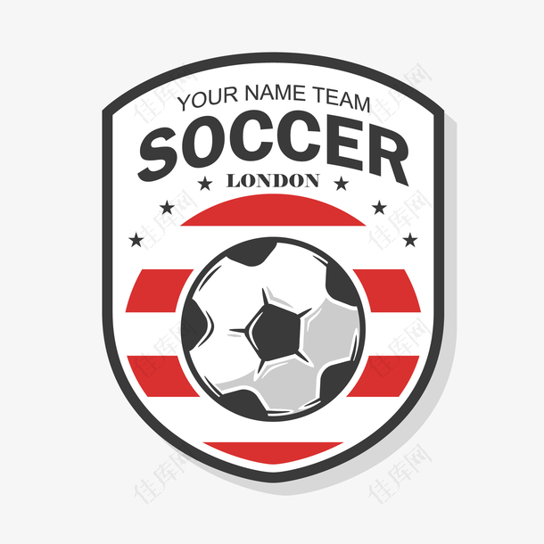 矢量足球队logo徽章