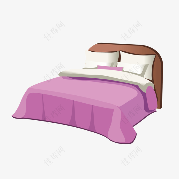 粉色质感大床双人床