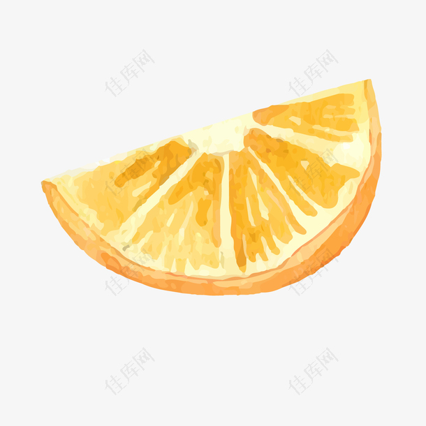矢量卡通水彩橙子水果png